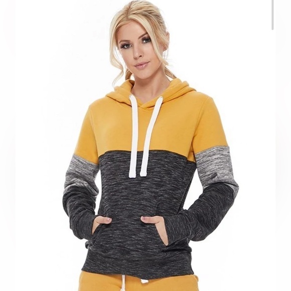 Reflex tri mustard hoodie - Picture 1 of 7